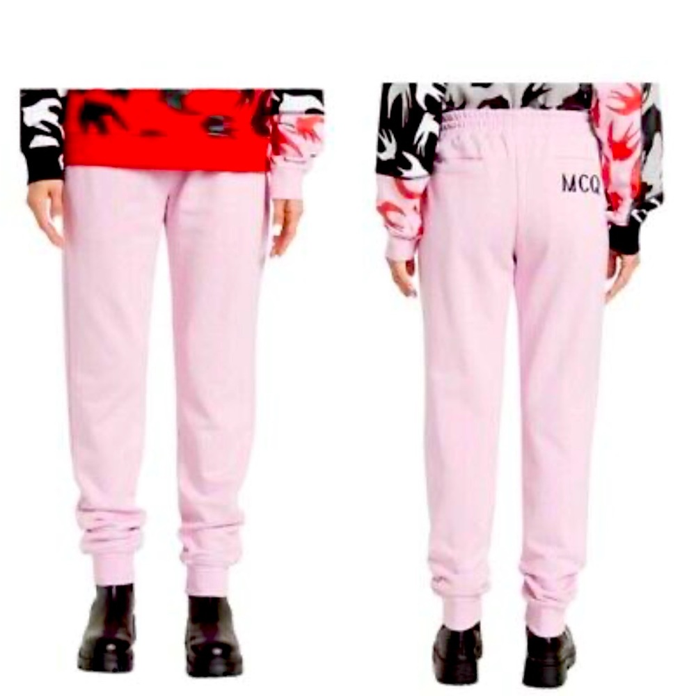 MCQ ALEXANDER MCQUEEN Drawstring Logo Embroidery Cuffed Sweatpants Joggers L